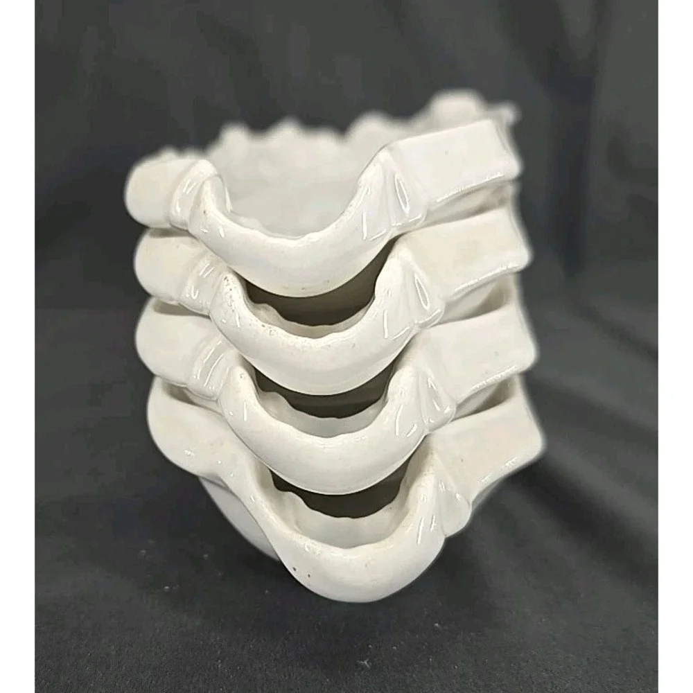 VINTAGE Corn on the Cob Porcelain Serving Bowl set‎ of 4 MADE IN USA!